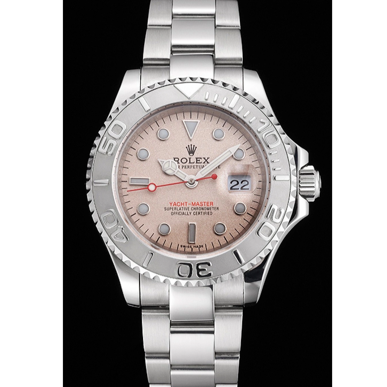 Rolex aaa copy Yacht-Master Dial Stainless Bracelet Swiss Steel Case And Champagne Rolex 0815